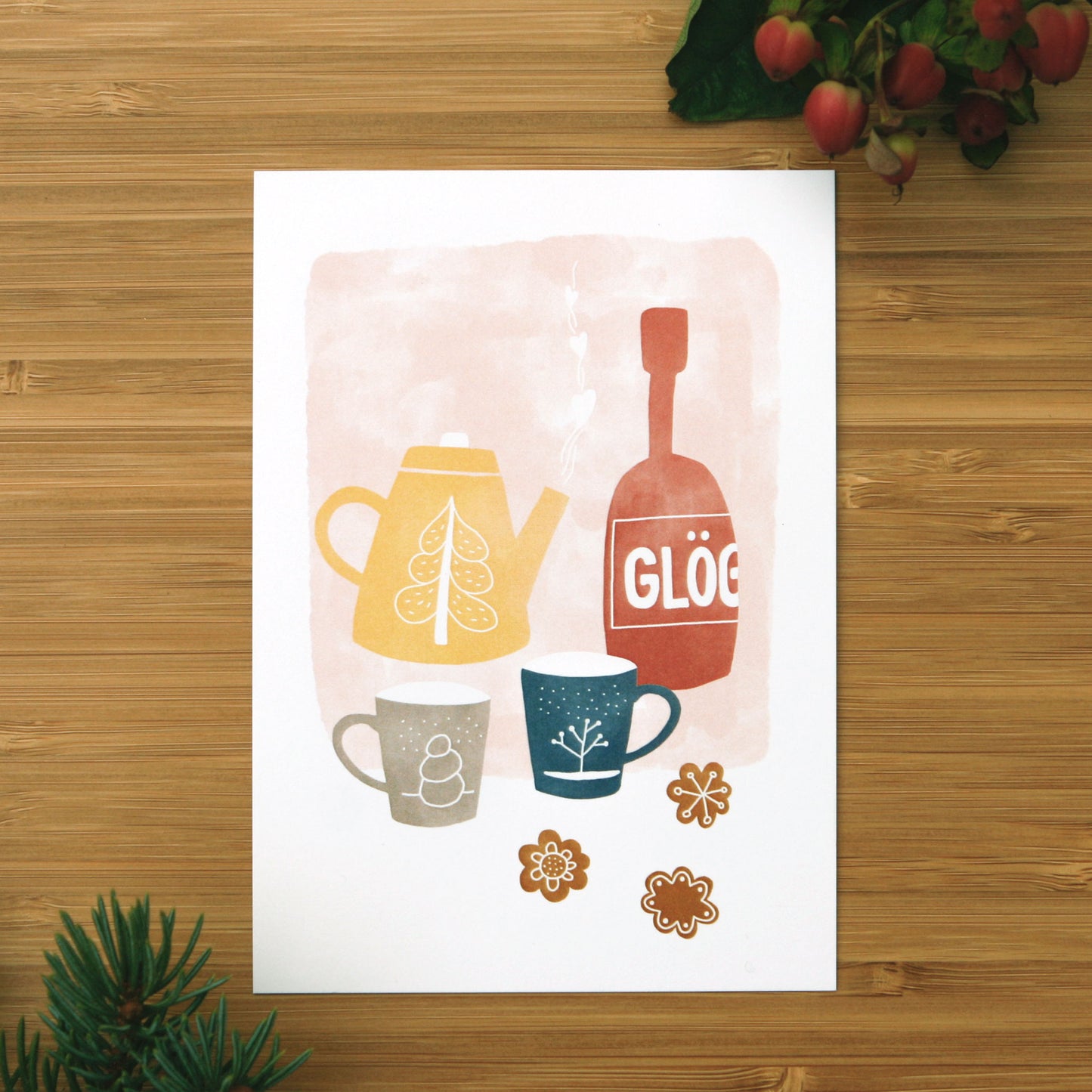 Glögillä | Joulukortti
