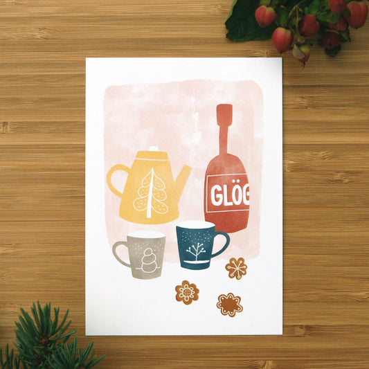Glögillä | Joulukortti